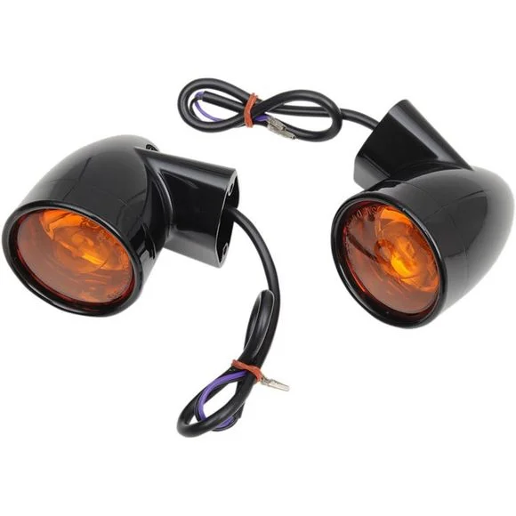 Clignotant Drag Specialties Bullet Style arrière (La paire) – Noir Ref : DRG0114 / 20200602