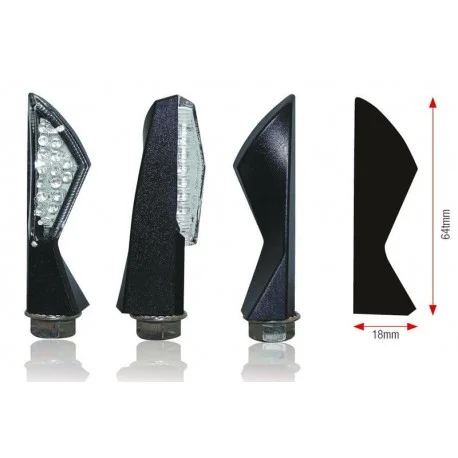 Clignotants moto universel a leds Asym