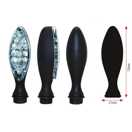 Clignotants moto universel ELIPSE LEDS noir