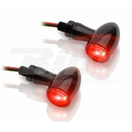 Clignotants moto universel LED V-PARTS alu avec feu arriere integre