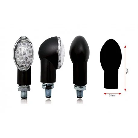Clignotants moto universel Oval LED