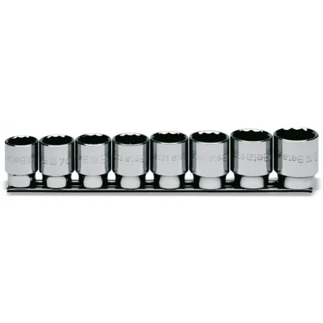 Coffret 8 douilles BETA 1/2 » 12 pans sur support