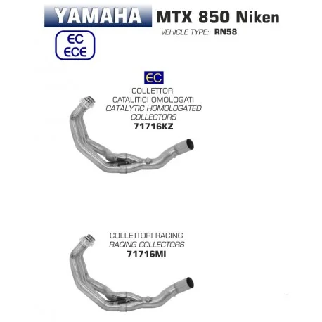 Collecteur d’Echappement ARROW YAMAHA MTX 850 NIKEN 2018-2020