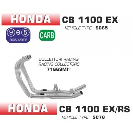 Collecteur d’Echappement racing ARROW HONDA CB 1100 EX CB 1100 RS