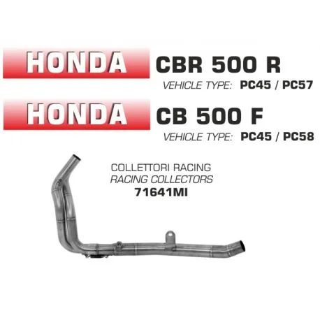 Collecteur d’Echappement racing ARROW HONDA CB500F CBR500R 2016-2018