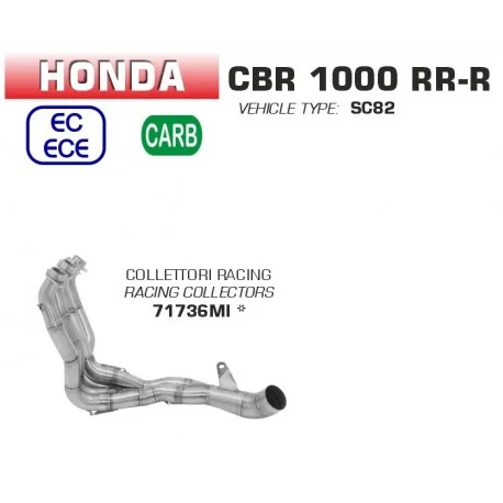 Collecteur d’Echappement racing ARROW HONDA CBR1000RR-R 2020-2023