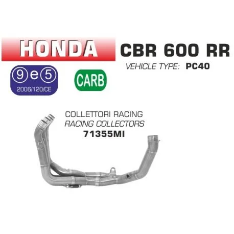Collecteur d’Echappement racing ARROW HONDA CBR600RR 2007-2008