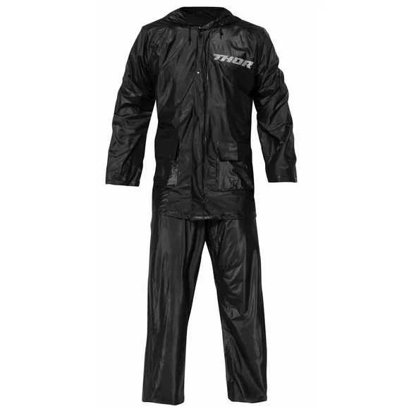 Combinaison de pluie Thor RAIN SUIT VESTE + PANTALON – Noir Ref : TO1727