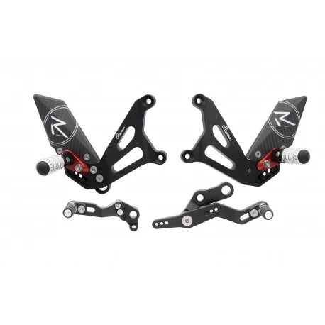 Commandes reculees racing reglables / repliables LIGHTECH selection standard et inversee MV AGUSTA BRUTALE / DRAGSTER 2011-2019