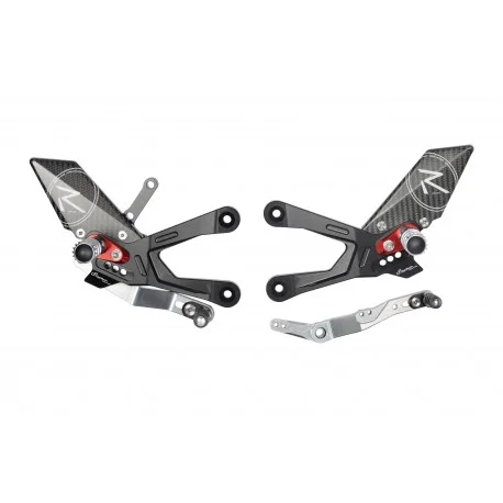 Commandes reculees racing reglables / repliables LIGHTECH selection standard et inversee YAMAHA YZF-R1 2015-2024