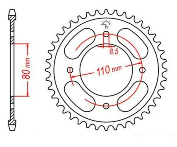 Couronne JT. acier standard 1219 – 428 Ref : JTC01309A / 1074887002