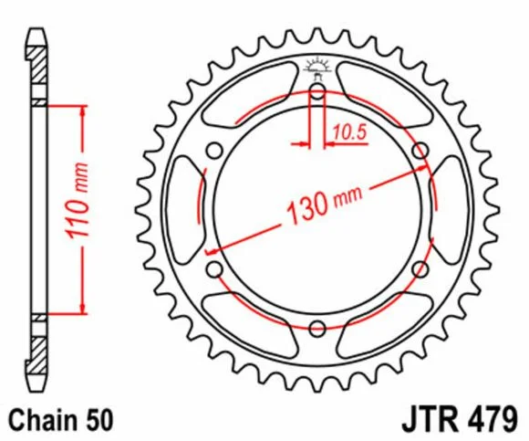 Couronne JT. acier standard 479 – 530 Ref : JTC01342A / 1075513006