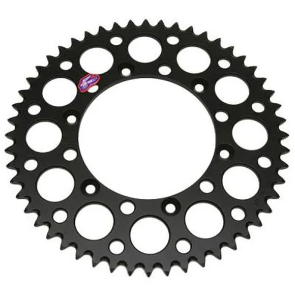 Couronne Renthal Ultra light Anodise noir Anti boue 48 dents Ref : 491282 / 1075610001