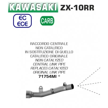Decatalyseur d’echappement ARROW KAWASAKI ZX-10RR 2021-2023