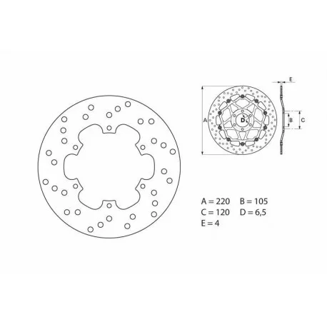 Disque de frein BREMBO Oro fixe – 68B40738