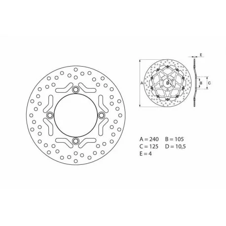 Disque de frein BREMBO Oro fixe – 68B40775