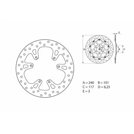 Disque de frein BREMBO Oro fixe – 68B40796