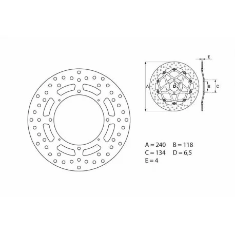 Disque de frein moto brembo 68B40769