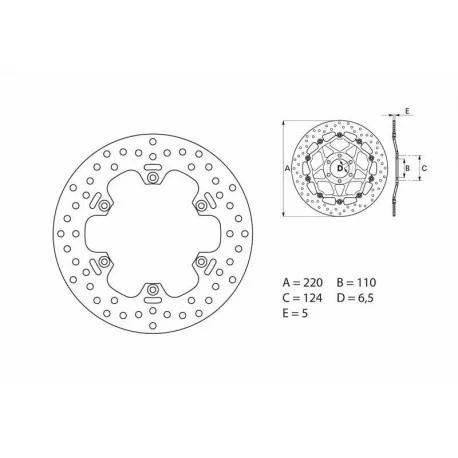 Disque de frein moto BREMBO ORO 68B40753