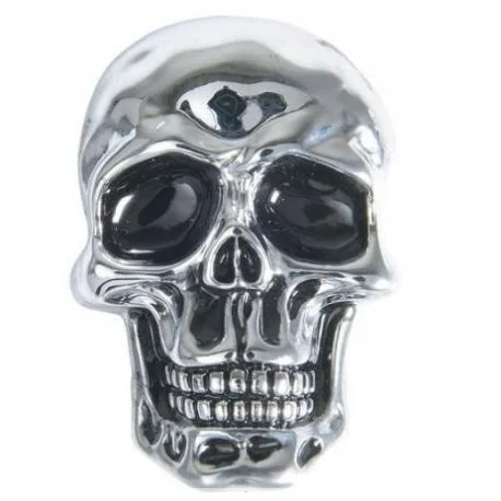 Emblemes decoratifs de tete de mort 29x45mm