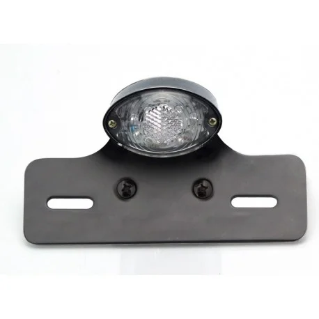 Feu arriere moto ogive universel avec support de plaque