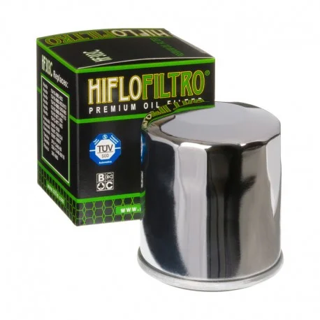 Filtre a huile moto HIFLOFILTRO HF303C chrome