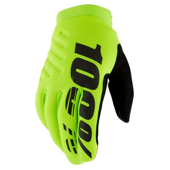 Gants cross 100% BRISKER JAUNE FLUO 2025 – Jaune Ref : CE1304