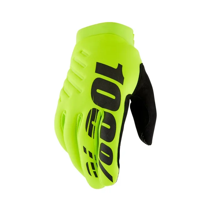Gants Cross 100% Enfant BRISKER Jaune Fluo/Noir