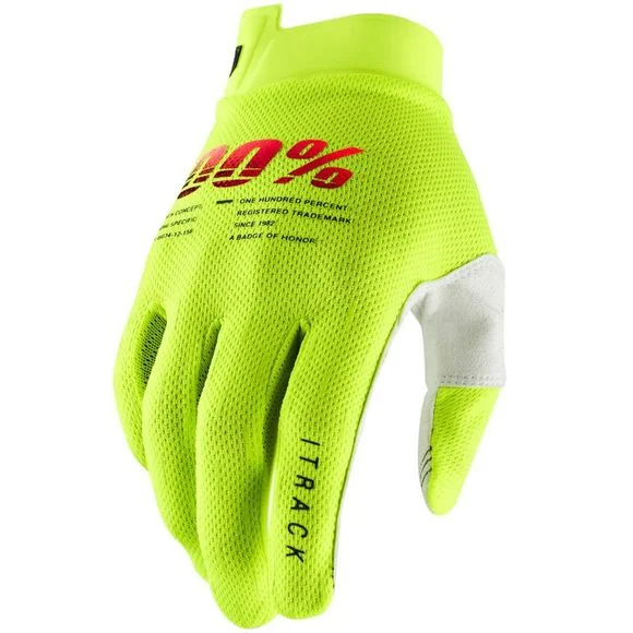 Gants cross 100% ITRACK YOUTH – Jaune Ref : CE1238