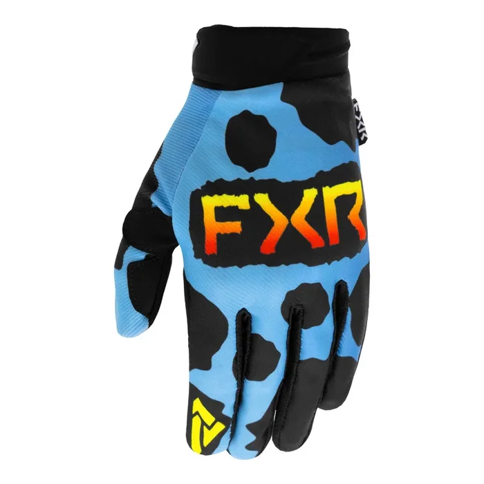 Gants Cross Enfant FXR REFLEX 2023 Bleu Noir Jaune