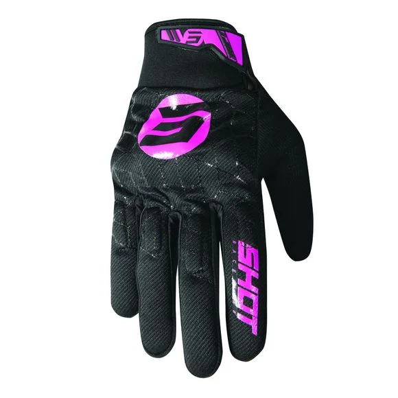 Gants Enduro Shot DRIFT – SPIDER – PINK 2024 – Noir / Rose Ref : SO1905