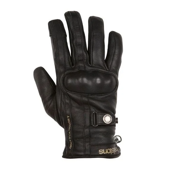 Gants Helstons BURTON CUIR – Noir Ref : HS0796