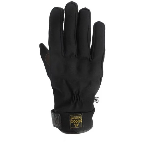 Gants Helstons JUSTIN – HIVER – FABRIC – Noir / Jaune Ref : HS1040-C210