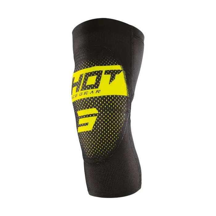 Genouillères Cross SHOT AIRLIGHT ALDULT Noir Jaune Fluo
