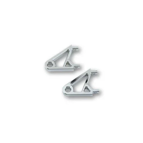 HIGHSIDER aluminum machined mass Alu headlight supports XS chrome