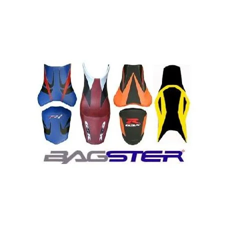 housse de selle bagster DUCATI MONSTER 600/750/900 2000-2005 ROUGE/ARGENT/NOIR/LETTRES ROUGES