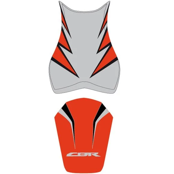 Housse de selle Bagster Gris Clair/Orange Ref : 2198J