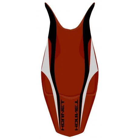 housse de selle bagster HONDA 600 HORNET 2007 ROUGE FONCE/NOIR/GREGE/LETTRES NOIRES