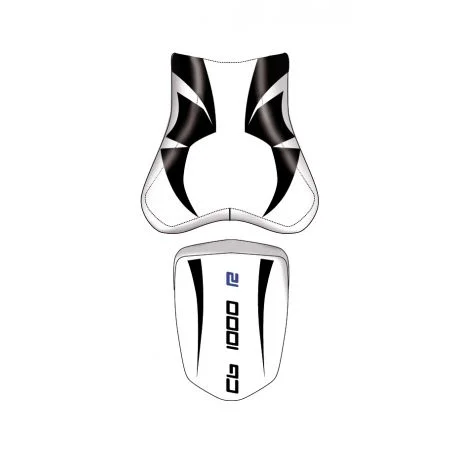 housse de selle bagster HONDA CB1000R 2008-2011 BLANC/NOIR