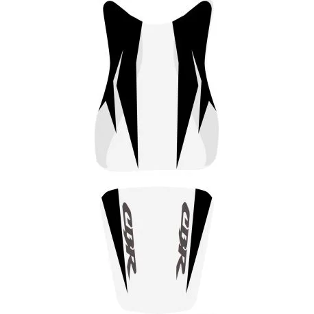 housse de selle bagster HONDA CBR600RR 2007 BLANC/NOIR/LETTRES ANTHRACITES