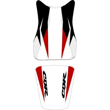 housse de selle bagster HONDA CBR600RR 2008 BLANC/NOIR/ROUGE/LETTRES NOIRES