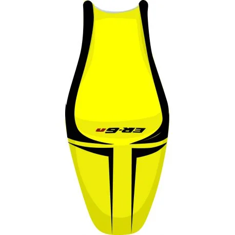 housse de selle bagster KAWASAKI ER6N 2005-2006 CITRON/NOIR/LETTRES NOIRES