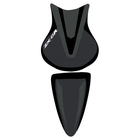 housse de selle bagster KAWASAKI ZX6R 2008 NOIR/NOIR MAT/LETTRES BLANCHES