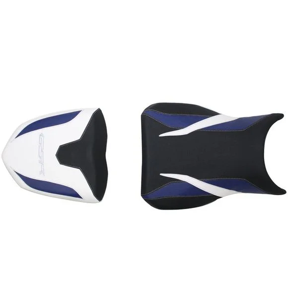 Housse de selle Bagster Noir Déco Bleu Ref : 2232A
