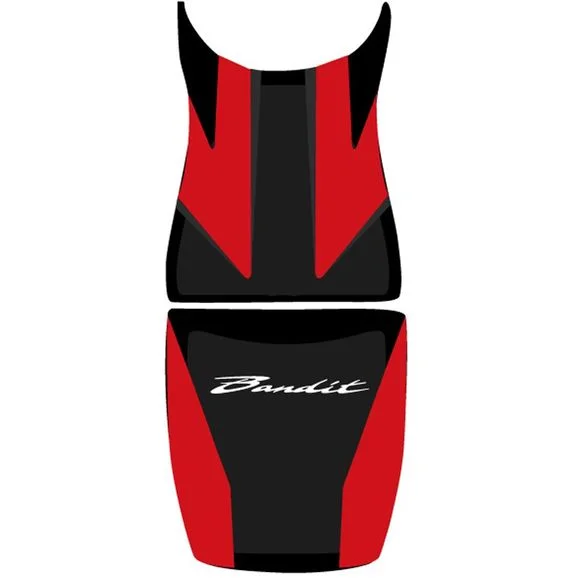 Housse de selle Bagster Rouge/Noir Lettres Blanches Ref : 2216B
