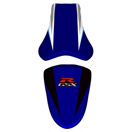 housse de selle bagster SUZUKI GSXR1000 2006 BLEU FONCE/NOIR/BLANC/LETTRESBLANCHES/R FLUO