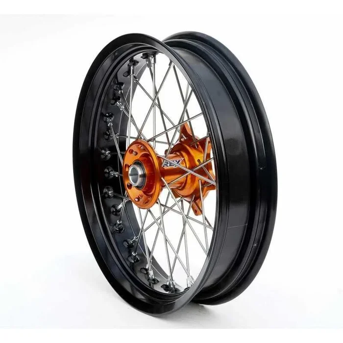 JANTE AVANT COMPLETE SUPERMOTARD NOIR ORANGE RFX RACE KTM SXF-EXCF 125 250 350 450 500 2016-24