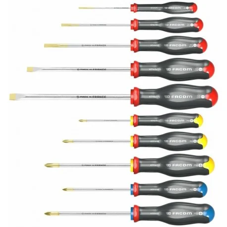 Jeu de 10 tournevis FACOM Protwist