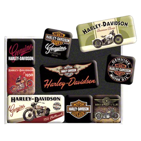 Jeu de 9 Aimants de frigo HARLEY-DAVIDSON