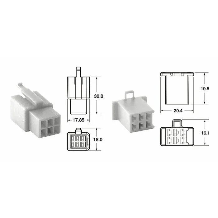 Jeu de connectiques 6 voies 110 ML BIHR type origine Ø0,5mm²/0,85mm² – 5 jeux complets